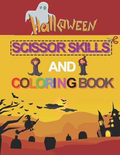 Halloween Scissor Skills Activity Book And Coloring Book, For Kids,110 Pages, A4 Size, Ages 3-6: A Fun Coloring Book For Toddles, Scissor Skills Activity Book image 2