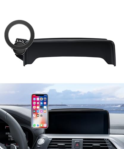 MaserWeller Car Phone Holder for 2018-2021 BMW X3 Accessories / 2019-2021 BMW X4 Accessories 10.25-inch Screen Fixed Clip, Phone Mount Compatible with MagSafe, 360° Rotation Cell Phone Holder