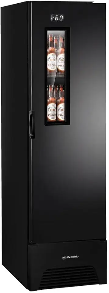Cervejeira Metalfrio Vertical 336 Litros Optima Preto Vn28fp 110v