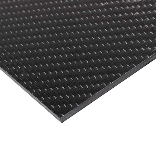 Preisvergleich Produktbild Burnell Wilcox Heimtextilien Schwarz 250x420x (0,5-5) mm 3K Twill-Webart-Carbon-Faser-Platte Blatt Glossy Carbon-Faserplatte Verkleidung Hoch Composite-RC-Material (Thickness : 3mm)