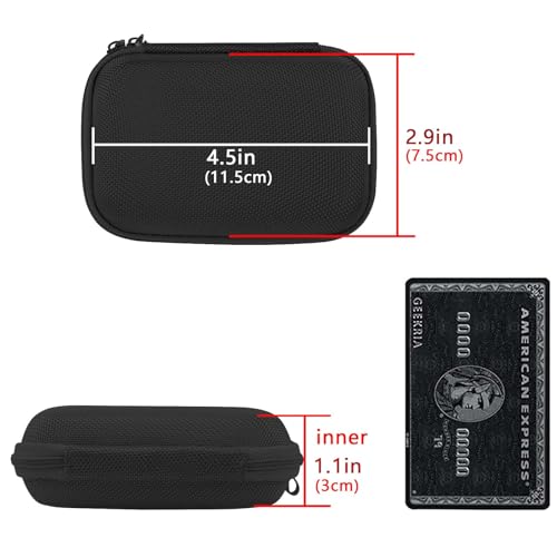Image of Geekria Shield Earbuds Case Compatible with Tribit MoveBuds H1 Wireless Bluetooth Earbuds, Replacement Hard Shell Travel Carrying Bag with Cable Storage (Black)