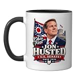Jon Husted U.S. Senate 2026 Ceramic Mug, Black/White, 11oz