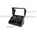 Salmue Caja Giratoria para Relojes Automatico 100-240V, PU Watch Winder, Caja Relojes...