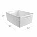 Curver Set of 6 Medium 12L Jute Decorative Plastic Organization and Storage Baskets - Perfect Bins for Home Office, Closet Shelves, Kitchen Pantry and All Bedroom Essentials, White