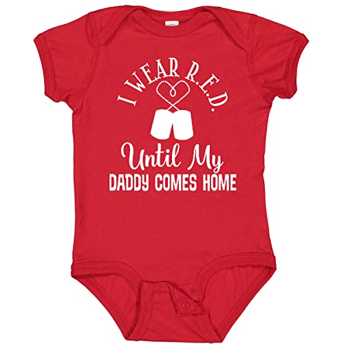 Image of inktastic Military Deployment Wear Red for Daddy Baby Bodysuit
