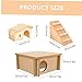 BESPORTBLE 1 Set Wooden Hamster House with Ladder Sleeping House for Hamsters Chinchillas and Animals Private Hideout with Climbing Platform for Exercise and Play