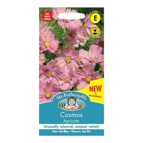 Mr Fothergill’s Cosmos Flower Seeds, Apricotta, Pink