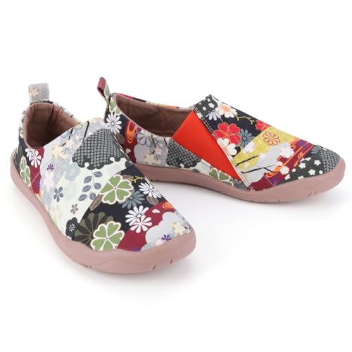 Women's Art Painted Canvas Loafers Slip On Sneaker with Orthopedic Arch Support Lightweight Travel Shoes Comfort Soft Casual Walking Shoes2