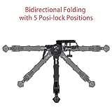 Zeadio Pivot Tiltable Bipod with Sling Mount and Adapter for Picatinny Weaver Rail, 7 to 10 Inches - Image 6