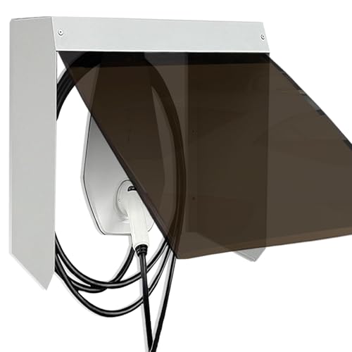 Weatherproof EV Charger Cover, Outdoor EV Charger Enclosure, Universal Fit Wall-Mounted EV Charger Box, EV Charger Rain Cover Compatible for Indoor/Outdoor Protection