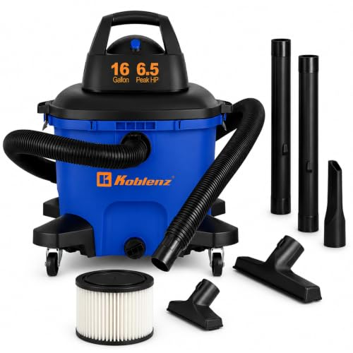 Image of Koblenz WD-16 L4 Wet Dry Vacuum Cleaner, 16 Gallon Wet Dry Vac, 6.5 PHP