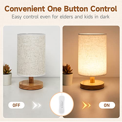 One Fire Bedside Table Lamp For Bedroom,Small Lamp Nightstand Lamp,Small Bedside Lamps For Bedroom,Multi-Powered Side Table Lamp,Boho Small Table Lamp With Led Bulb,Small Desk Lamp With Linen Shade #TOP6