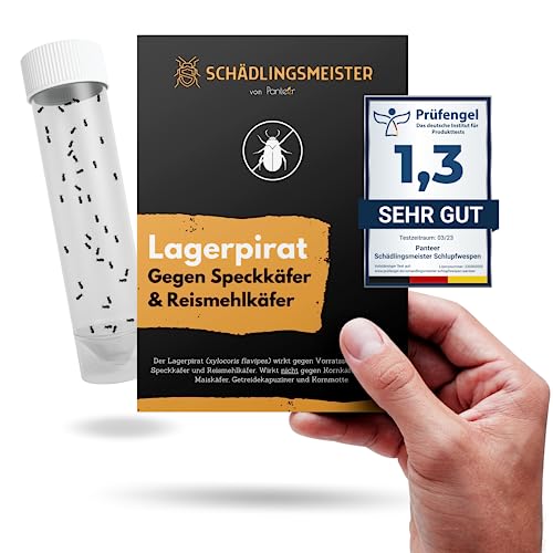 SCHÄDLINGSMEISTER ® Lagerpiraten - 30 Nützlinge - Speckkäfer bekämpfen - Teppichkäfer...