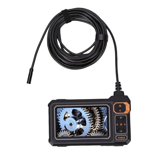 Jonlaki Cámara Boroscopio, Endoscopio Industrial con Pantalla de 1080P HD de 4,3 Pulgadas con 8 Luces LED IP67, para Reparación Automática de Inspección de Drenaje de Alcantarillado