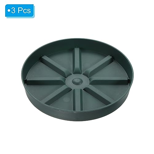 PATIKIL Plant Pot Saucers 7.5 Inch, 3 Pack Plastic Round Plant Pot Thicker Flower Drip Tray for Indoor Outdoor Green - Image 3