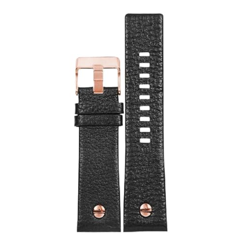 Bracelet montre homme cuir litchi 24mm, l'accessoire idéal du bureau aux soirées