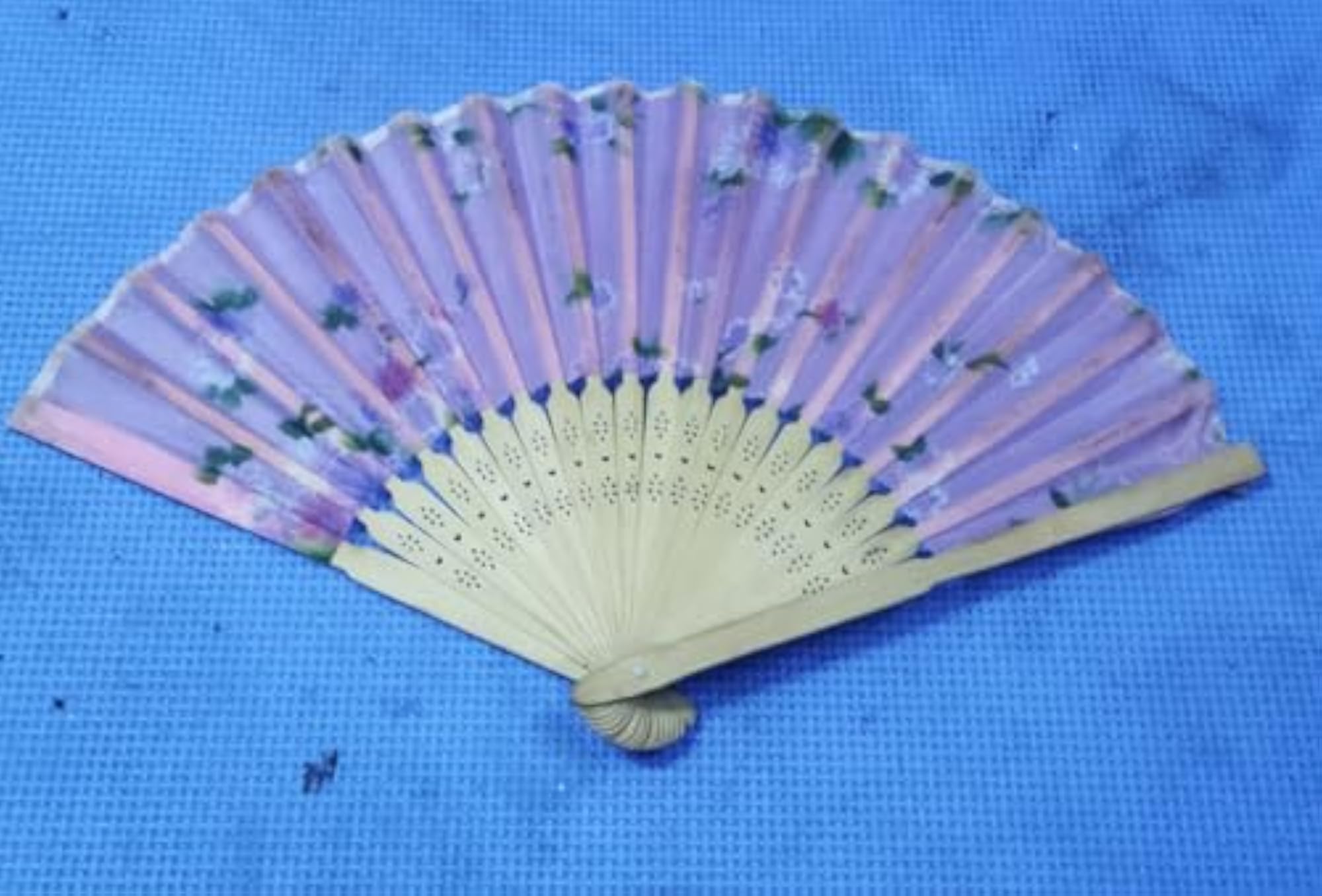 Handheld Folding Fans with Fabric Sleeve