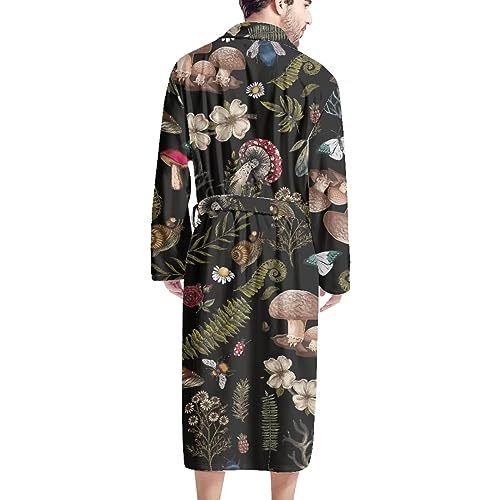 POLERO Soft Bathrobe with Pocket Cosy Sleepwear Dressing Gown Bath Robe for Men2