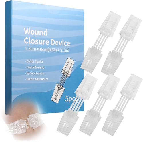 Wound Closure Strips Sterile Skin Wound Suture Strip 5PCS First Aid Adhesive Stitches Sutures Bandages Emergency Stitch Laceration Closure