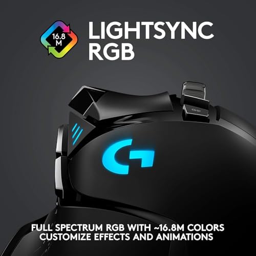 Logitech G G502 LIGHTSPEED Wireless Gaming Mouse - Optical mouse with LIGHTFORCE hybrid optical-mechanical switches, HERO 25K gaming sensor, compatible with PC - macOS/Windows - Black - Image 6