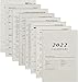 Ricariche per agenda formato A5, 176 Fogli/ 352 Pagine, 6 fori, 21,1 x 14,6 cm, fogli di carta ricaricabile con divisore per calendario 2022 per lavoro e studio