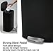 BIQWBIC 50 Liter / 13 Gallon Kitchen Trash Can with Lid, Stainless Steel Foot Pedal and Plastic Inner Bucket, Fingerprint-Resistant Soft Close Lid Garbage Can, Odor Proof Hygienic, Black, Gallom