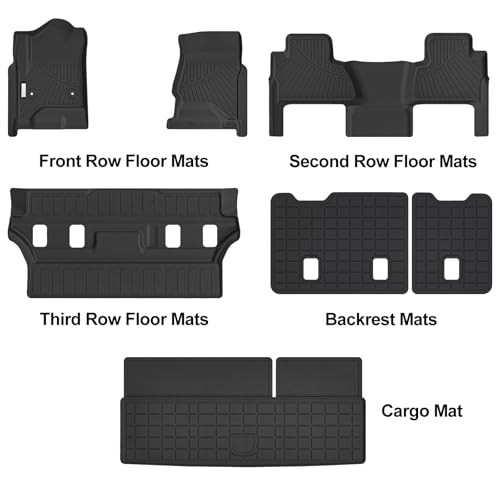 Floor Mats for 2015-2020 Chevy Tahoe/GMC Yukon (Not XL) 7 Seats Accessories by Orybot - Used condition - Image 7