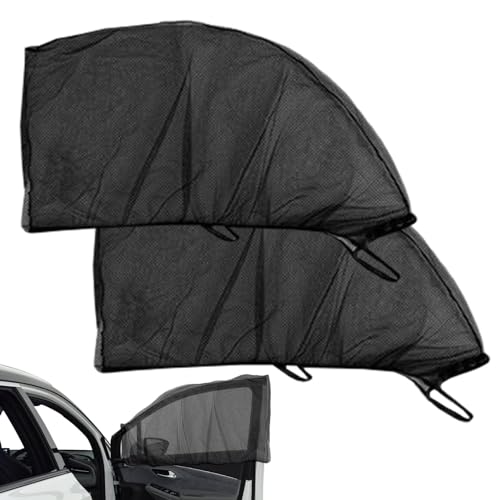 Moustiquaire pour Voiture,Fenêtre Anti-Mouches pour Voiture | Écran de fenêtre de Voiture | Pare-Sole de fenêtre latérale arrière, Protection UV, translucide, Maille Respirante, Accessoires de siège