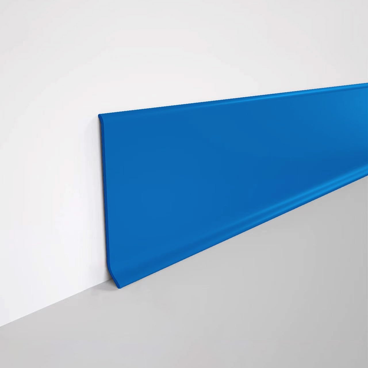 Wall Molding Trim Flexible Baseboard Molding Trim, 4" x 20' Baseboard Trim, Wall Base Molding, Vinyl Cove Base Molding(Blue,No Adhesive)