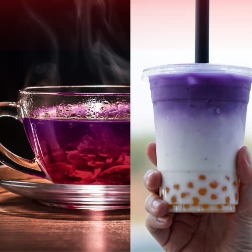 Picknature 100% Usda Organic Purple Hibiscus Butterfly Pea Flower Tea Loose Leaf Whole Petals | 7.0 Oz (Bundle Pack 600+ Cups) | Herbal Blue Tea Gifts | Freshly Picked From Thailand #TOP1