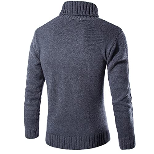 Male Sweater Pullover Slim Warm Solid High Lapel Hedging British Men's Clothing Mens Turtleneck2
