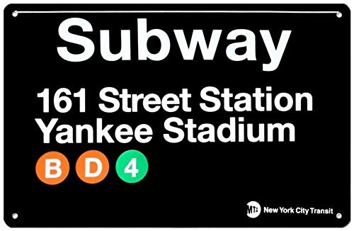 BIGYAK EpochSign Yankee Stadium - cartaz de metro (20 x 30 cm), design da rua de Nova Iorque