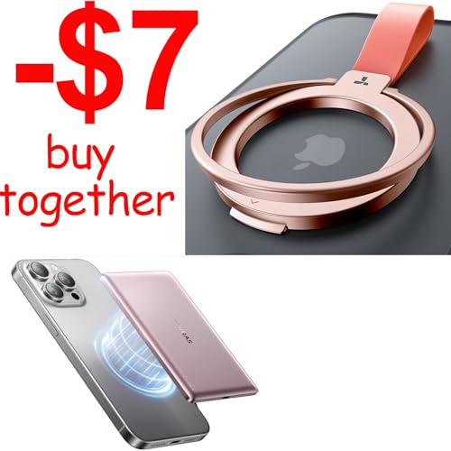 Power Bank & Magnetic Phone Grip Ring Holder Kickstand