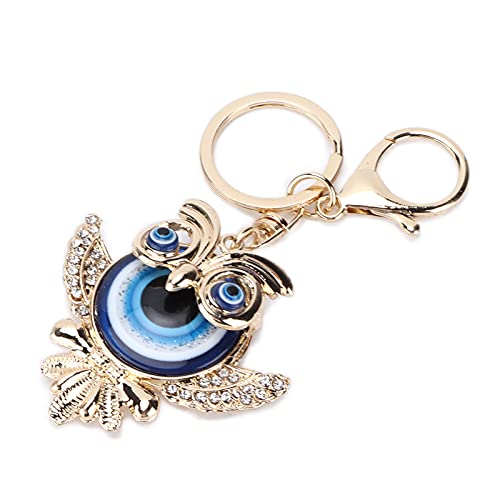 vkiopu Fashin Rhinestne Keychain with Blue Pendant FR Bag, Wall Decr, ffice,
