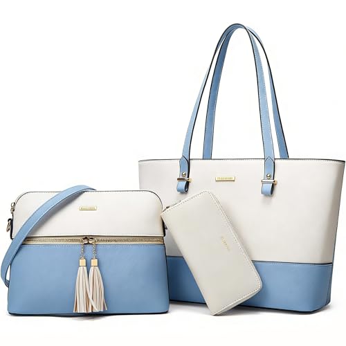 Image of Women Fashion Handbags Wallet Tote Bag Shoulder Bag Top Handle Satchel Purse Set 4pcs