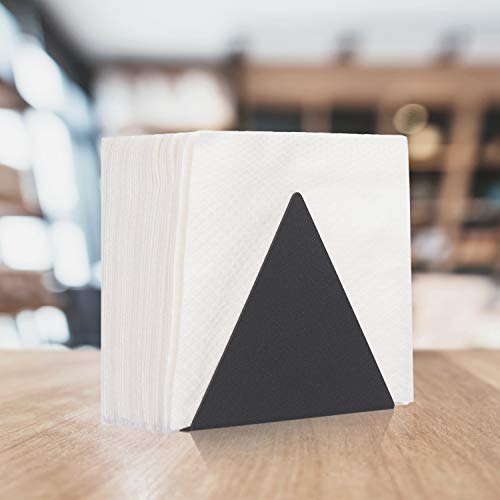Rustic Napkin Holder - Black Triangle Metal Napkin Holder For Table - Kitchen Napkin Dispenser - Kitchen Accessories - Restaurant Decor - Bar Accessories And Decor