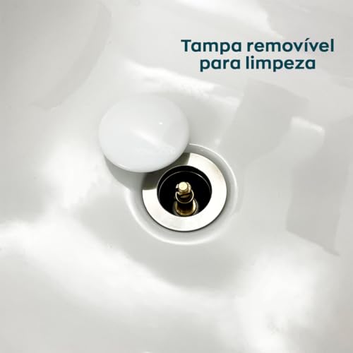 Dona D Cor, Valvula Click Cerâmica 1 1/4 Ralo Pia Banheiro Escoamento Cuba 40mm Lavabo Luxo Pia Lava
