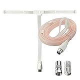 erenLINE® Digitale DAB+ Wurfantenne, Radio-Antenne 75 Ohm, Zimmerantenne, mit 2 Anschluß-Adaptern