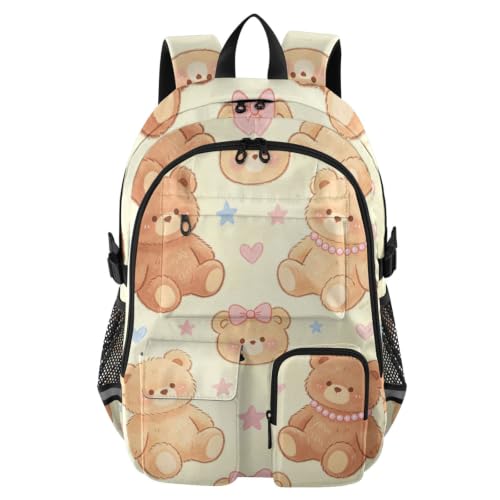 Mochila de oficina de oso de peluche de 17.5 pulgadas para viaje y universidad