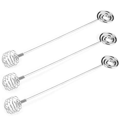 Confezione da 3 cucchiaini per miele e sciroppo, in acciaio inox, a spirale, per miscelare cucchiaini da miele e sciroppo