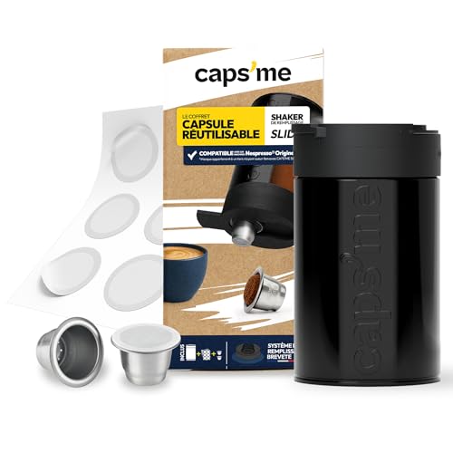 CAPSME - Kit Capsules Réutilisables Rechargeables Compatibles avec Nespresso Original, (2 Dosettes...