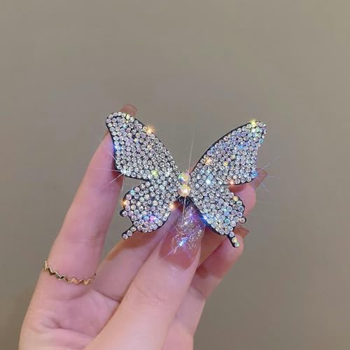 Pince à cheveux papillon diamant pour fixer la frange et l'arrière de la tête - 6
