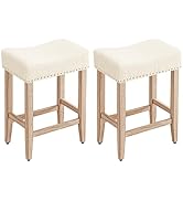 Furniliving Bar Stools Set of 2,25.7 inch Counter Height Bar Stools,Upholstered Kitchen Barstools...