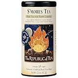 The Republic of Tea S'Mores Sachets à thé herbal sans caféine avec cacao, carob et racine de pissenlit, végétalien, aromatique chocolat-noisette, idéal pour le latte, le thé de dessert et les moments