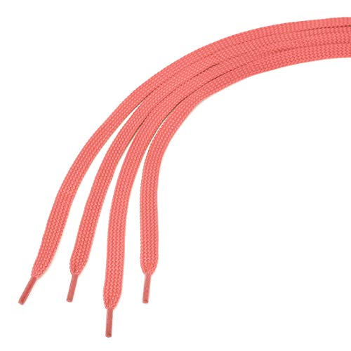 Lacets plats epais rouge clair 100cm pour baskets et chaussures unisexes