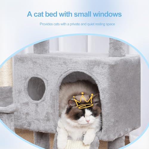 Hey-brother Cat Tree Tower with Removable Toys, Scratching Posts, MPJ008SW by Hey-brother - Used condition - Image 4