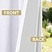 H.VERSAILTEX 100% Blackout Curtains for Bedroom 96 Inches Long Grommet Linen Face Full Light Blocking Curtain Drapes for Living Room Thermal Insulated Linen Look Curtains 2 Panels Set, Bright White