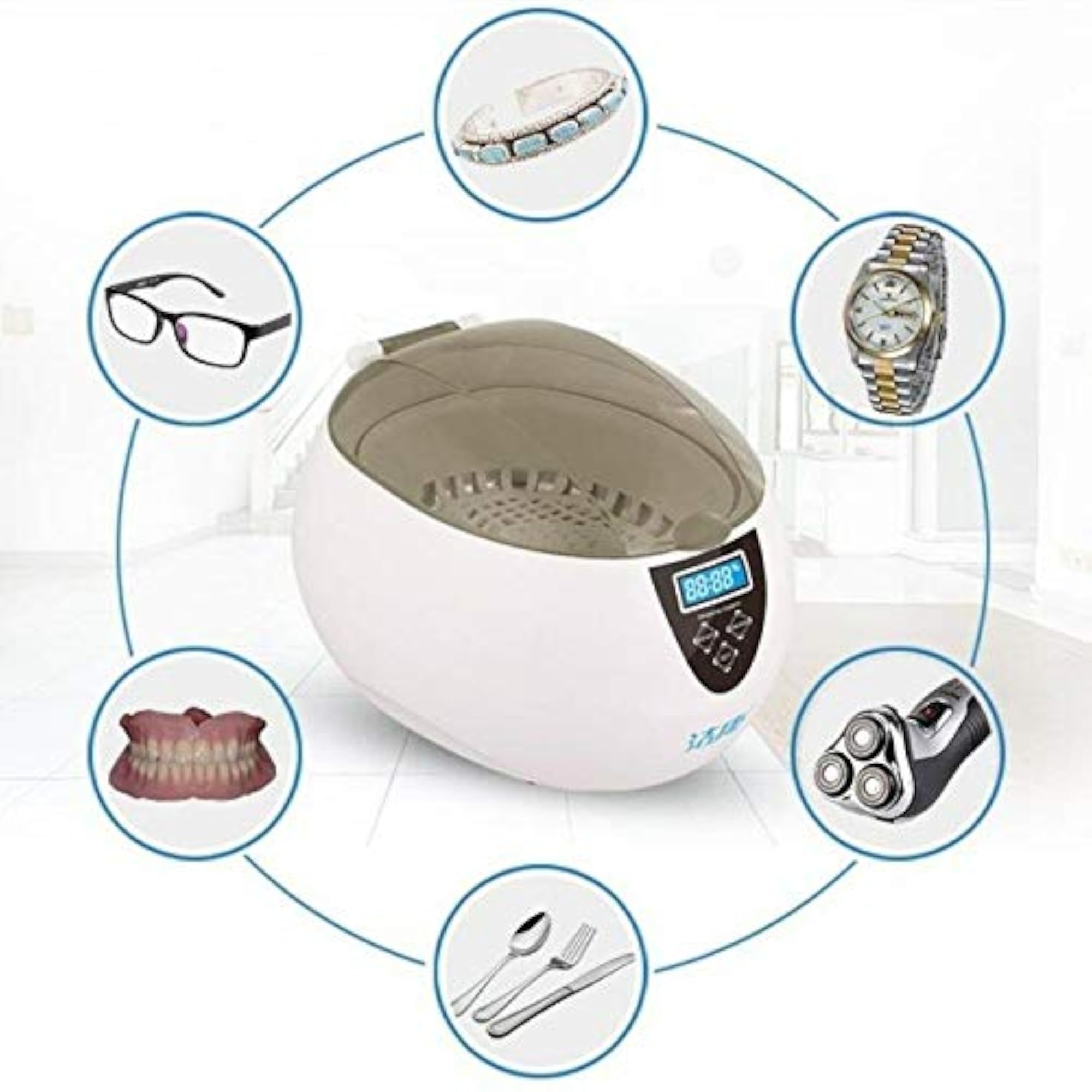750ml Digital Ultrasonic Cleaner for Jewelry