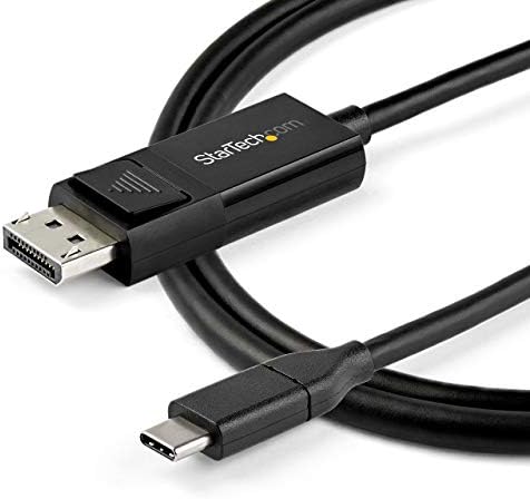 StarTech.com 6ft (2m) USB C to DisplayPort 1.4 Cable 8K 60Hz/4K - Bidirectional DP to USB-C or USB-C to DP Reversible Video Adapter Cable -HBR3/HDR/DSC - USB Type C/TB3 Monitor Cable (CDP2DP142MBD)