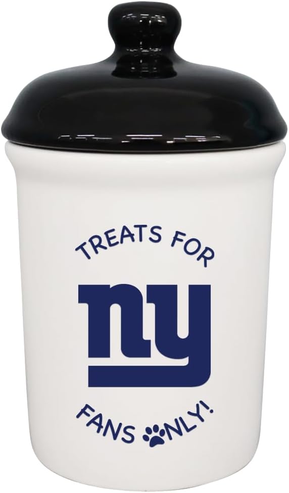 The Memory Company | Licensed NFL Treats for Team Fans Only Ceramic Pet Treat Canister